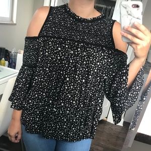 Xhilaration Open Shoulder Boho Top